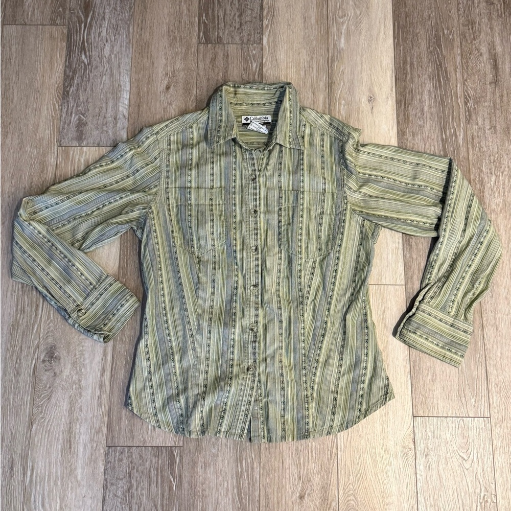 Green Striped Columbia Shirt